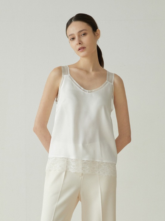 Lace sleeveless blouse M3B202