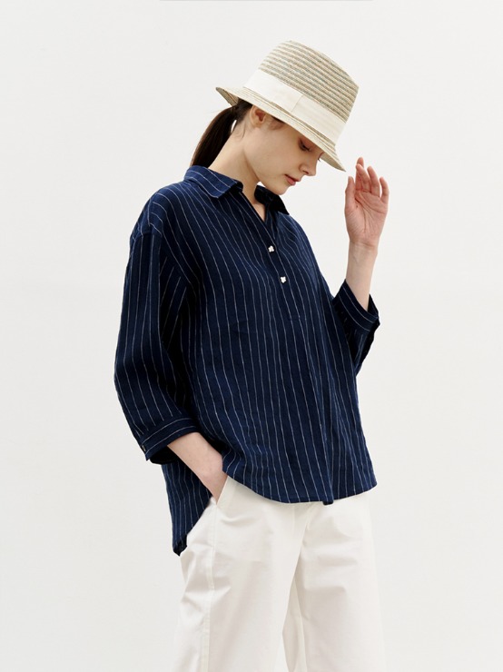 Linen texture blouse M3B205