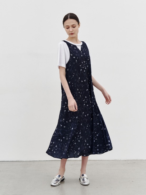 Short sleeve print dress M3B508