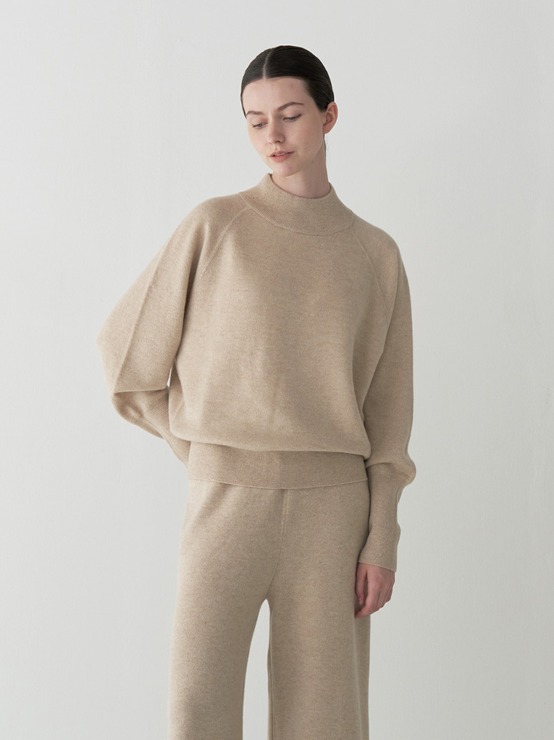 Cashmere 100% half-neck knit pullover M3D612