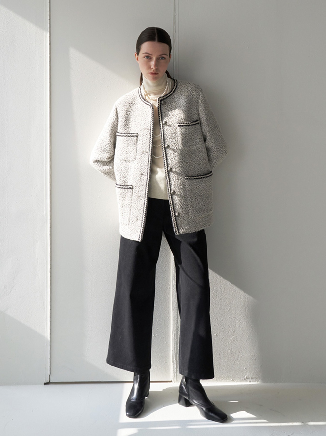 Wool tweed jacket M3D106