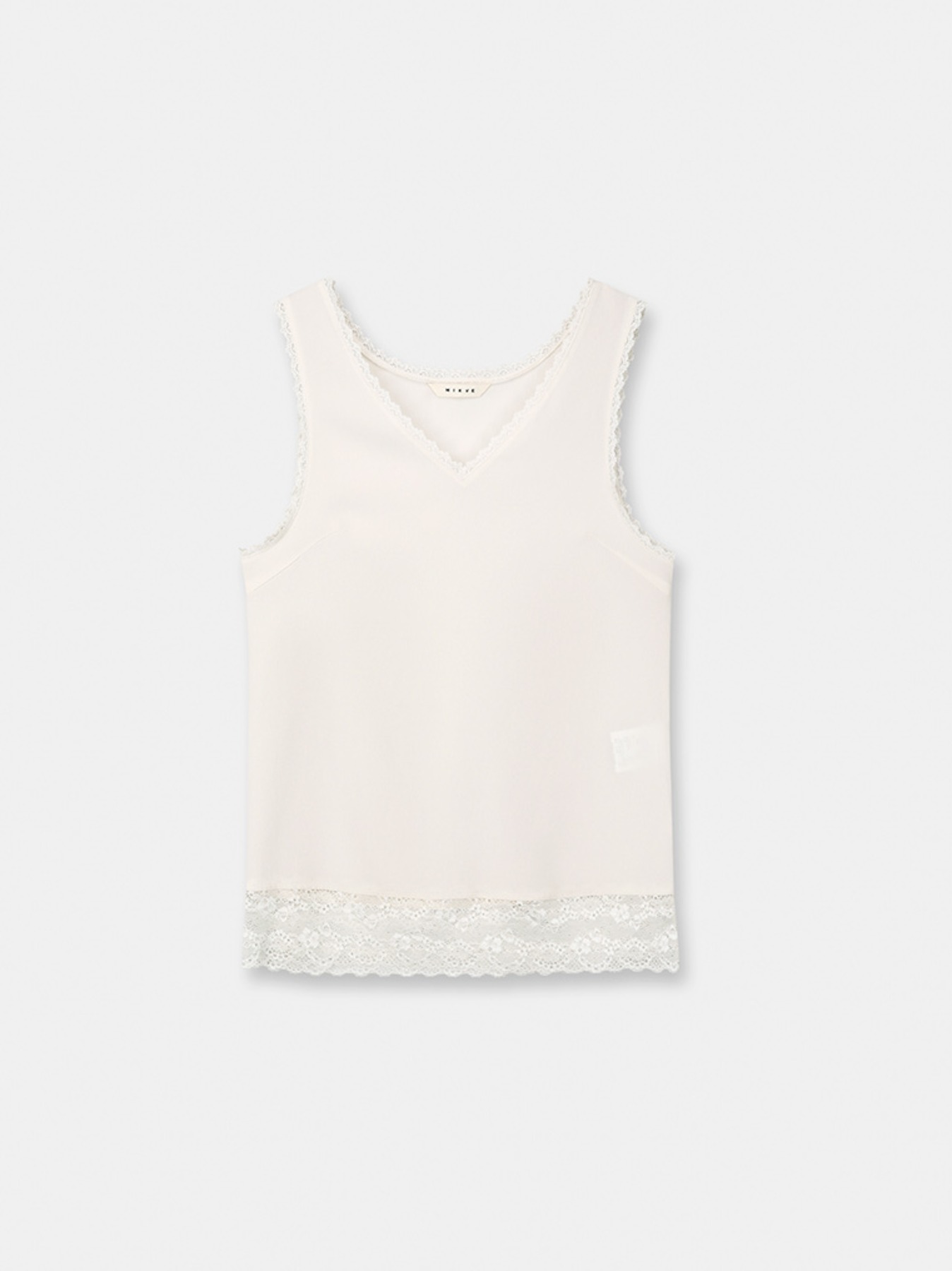 V neck lace sleeveless blouse M4B201
