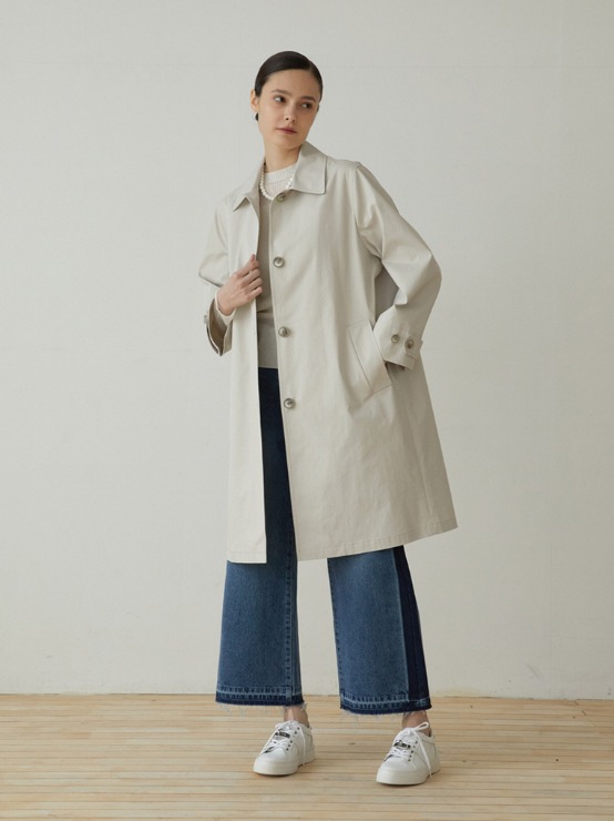 Single trench overfit coat M3A702