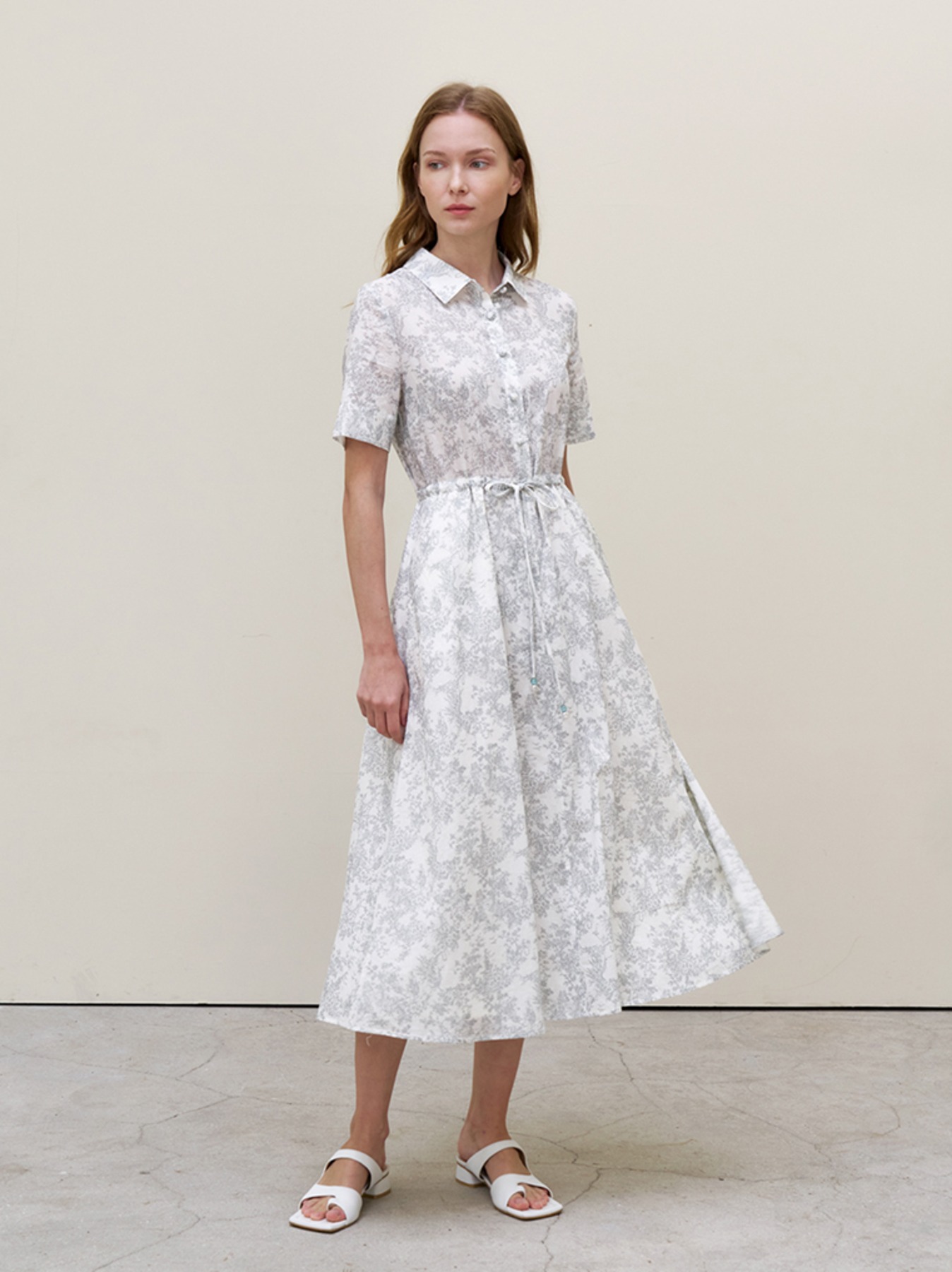 Cotton print floral dress M4B514
